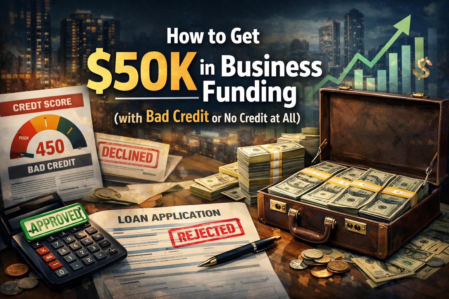 How to Get $50K in Business Funding with Bad Credit (or No Credit at All)