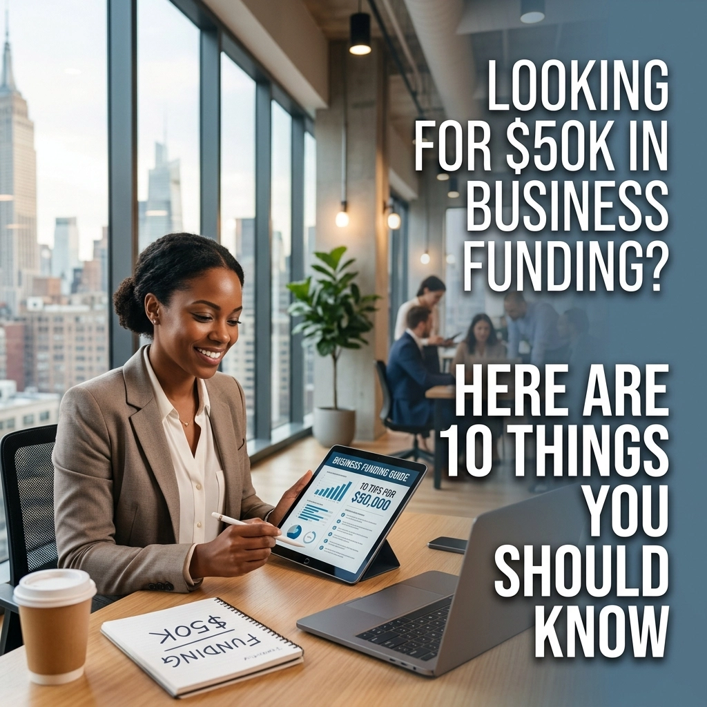 Looking For $50k in Business Funding? Here Are 10 Things You Should Know